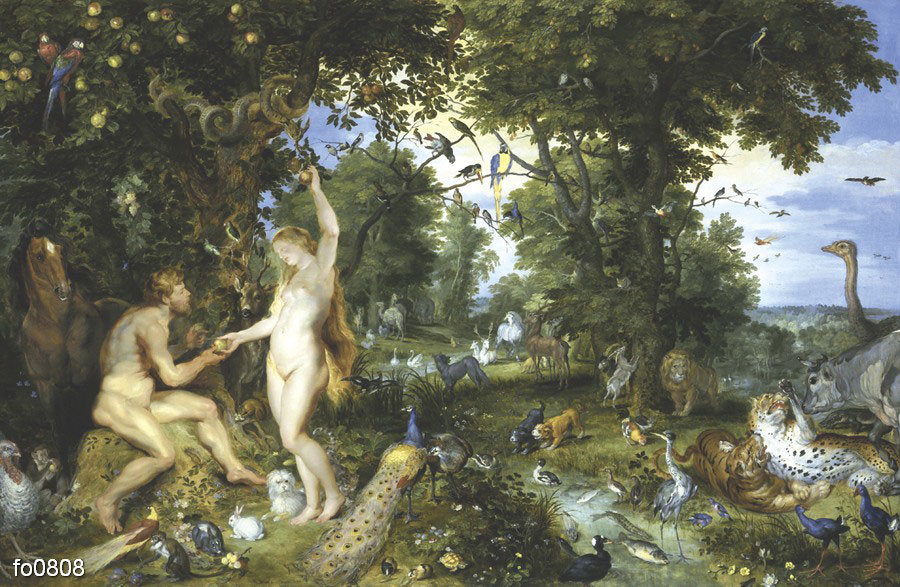 Адам и ева в райском саду картины на стену • картины eden, без, генезис | fitdiets.ru
